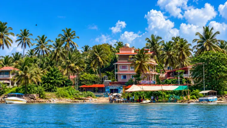 Laxmi Beach Homestay, seen from the sea